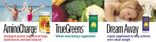 Life Force Amino Charge, TrueGreens, and Dream Away